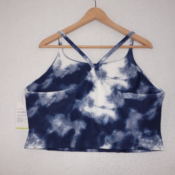 NEW Old Navy Women's 2X  Active Top Powersoft Light Support Bra  Blue White - Picture 6 of 7